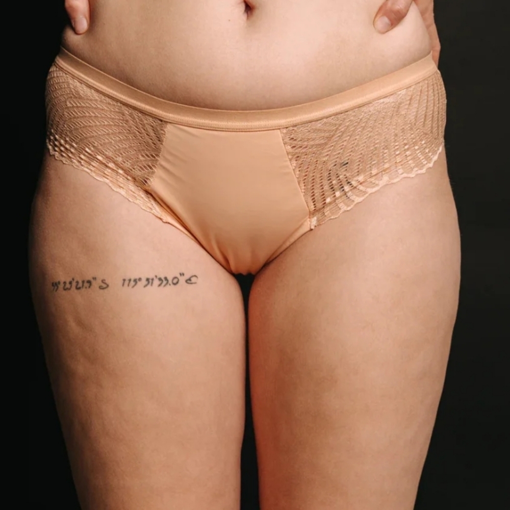 Elegant Peach Period Underware Panties Lace